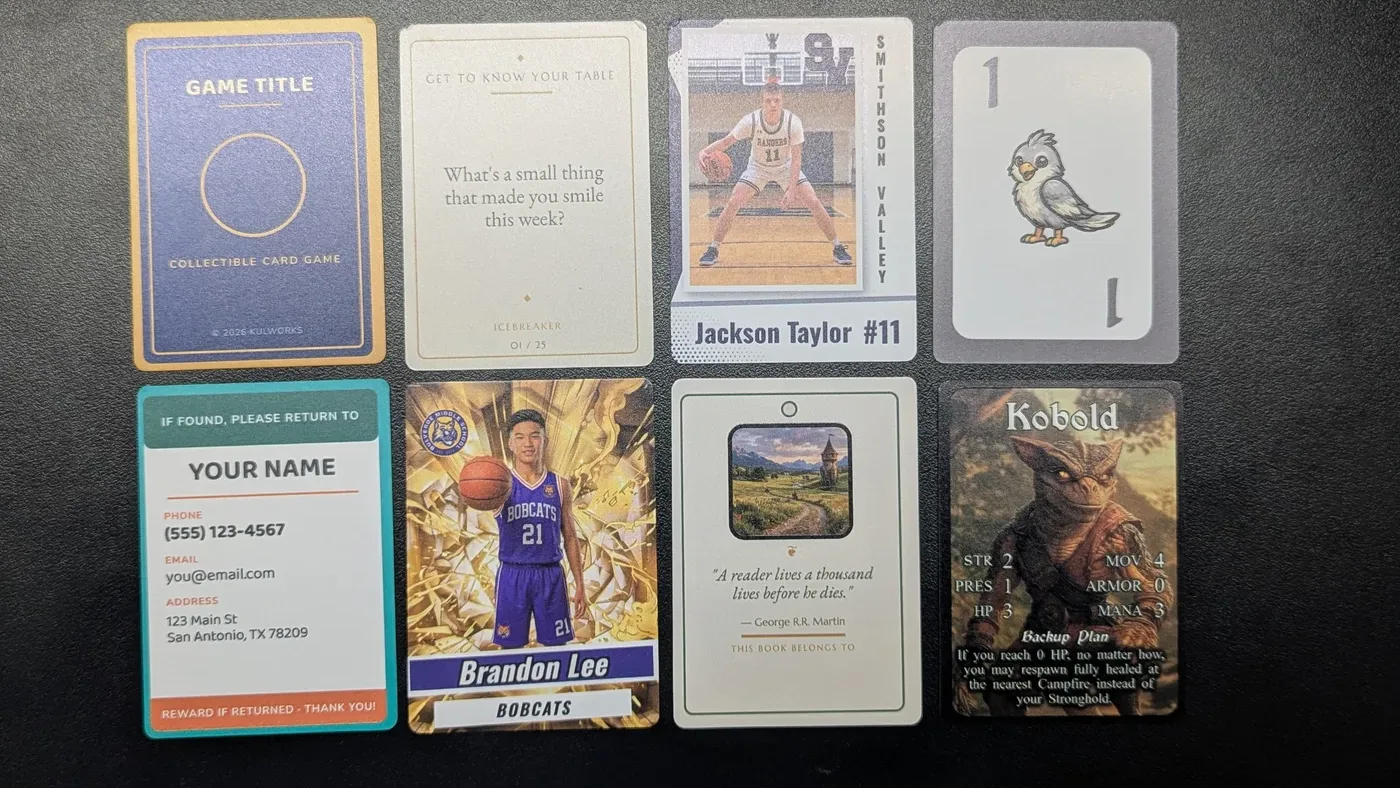 UV Card Printing sample from Kulworks