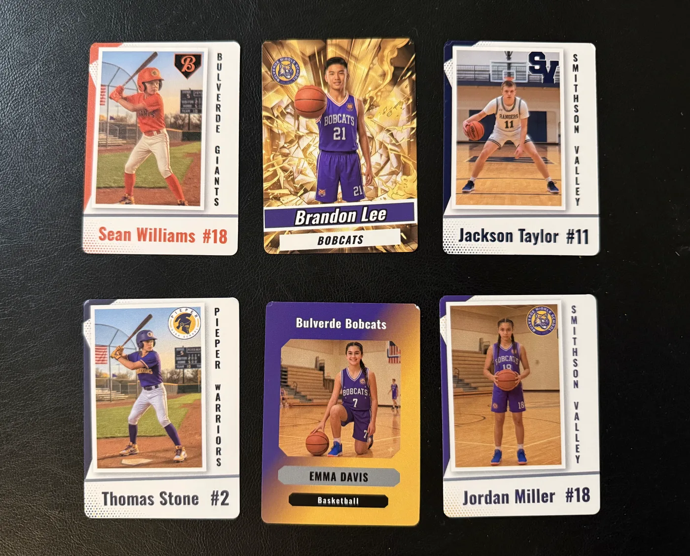 Trading-Style Cards sample from Kulworks